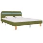 Estructura de cama con LED tela verde 160x200 cm de vidaXL, Camas y somieres - Ref: Foro24-280909, Precio: 178,86 €, Descuent...