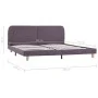 Estructura de cama de tela gris topo 180x200 cm de vidaXL, Camas y somieres - Ref: Foro24-280890, Precio: 166,85 €, Descuento: %