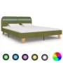 Estructura de cama con LED tela verde 180x200 cm de vidaXL, Camas y somieres - Ref: Foro24-280910, Precio: 131,81 €, Descuent...