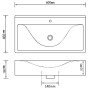 Lavabo de cerámica rectangular con orificio de grifo 60x46 cm de vidaXL, Lavabos - Ref: Foro24-140686, Precio: 89,49 €, Descu...