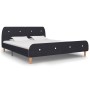 Estructura de cama de tela gris oscuro 160x200 cm de vidaXL, Camas y somieres - Ref: Foro24-280919, Precio: 161,05 €, Descuen...