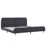 Estructura de cama de tela gris oscuro 160x200 cm de vidaXL, Camas y somieres - Ref: Foro24-280919, Precio: 161,05 €, Descuen...