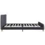 Estructura de cama de tela gris oscuro 160x200 cm de vidaXL, Camas y somieres - Ref: Foro24-280919, Precio: 161,05 €, Descuen...