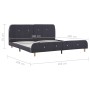 Estructura de cama de tela gris oscuro 160x200 cm de vidaXL, Camas y somieres - Ref: Foro24-280919, Precio: 161,05 €, Descuen...