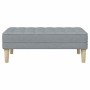 Banco con cojín Gris Claro 113 x 57 x 39 cm tela en Bancos | Comprar online en Foru.es