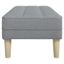 Banco con cojín Gris Claro 113 x 57 x 39 cm tela en Bancos | Comprar online en Foru.es