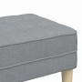 Banco con cojín Gris Claro 113 x 57 x 39 cm tela en Bancos | Comprar online en Foru.es