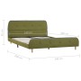 Estructura de cama de tela verde 140x200 cm de vidaXL, Camas y somieres - Ref: Foro24-280933, Precio: 185,31 €, Descuento: %