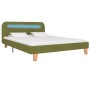 Estructura de cama con LED tela verde 140x200 cm de vidaXL, Camas y somieres - Ref: Foro24-280908, Precio: 166,42 €, Descuent...