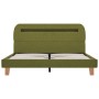 Estructura de cama con LED tela verde 140x200 cm de vidaXL, Camas y somieres - Ref: Foro24-280908, Precio: 166,42 €, Descuent...