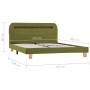 Estructura de cama con LED tela verde 140x200 cm de vidaXL, Camas y somieres - Ref: Foro24-280908, Precio: 166,42 €, Descuent...