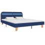 Estructura de cama con LED tela azul 160x200 cm de vidaXL, Camas y somieres - Ref: Foro24-280904, Precio: 149,98 €, Descuento: %