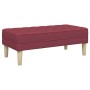 Banco con cojín Rojo vino 113 x 57 x 39 cm tela en Bancos | Comprar online en Foru.es