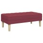 Banco con cojín Rojo vino 113 x 57 x 39 cm tela en Bancos | Comprar online en Foru.es