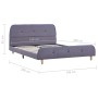 Estructura de cama de tela gris claro 140x200 cm de vidaXL, Camas y somieres - Ref: Foro24-280923, Precio: 149,23 €, Descuent...