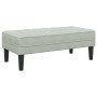 Banco con cojín Gris Claro 113 x 57 x 39 cm Terciopelo en Bancos | Comprar online en Foru.es