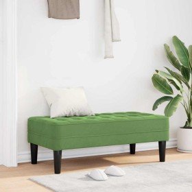 Banco con cojín Verde claro 113 x 57 x 39 cm Terciopelo en Bancos | Comprar online en Foru.es