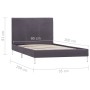 Estructura de cama de tela gris 90x200 cm de vidaXL, Camas y somieres - Ref: Foro24-280946, Precio: 101,05 €, Descuento: %