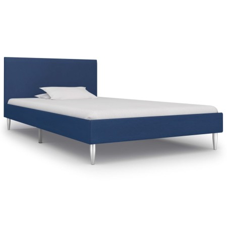 Estructura de cama de tela azul 90x200 cm de vidaXL, Camas y somieres - Ref: Foro24-280951, Precio: 101,12 €, Descuento: %