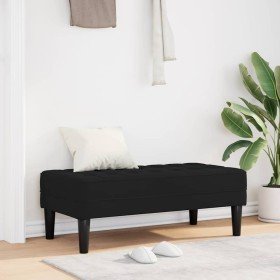 Banco con cojín Negro 113 x 57 x 39 cm Terciopelo en Bancos | Comprar online en Foru.es