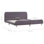 Estructura de cama de tela gris topo 160x200 cm de vidaXL, Camas y somieres - Ref: Foro24-280939, Precio: 148,08 €, Descuento: %