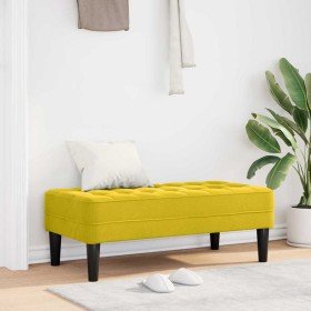 Banco con cojín Amarillo 113 x 57 x 39 cm Terciopelo en Bancos | Comprar online en Foru.es