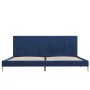 Estructura de cama de tela azul 180x200 cm de vidaXL, Camas y somieres - Ref: Foro24-280955, Precio: 163,22 €, Descuento: %