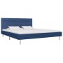 Estructura de cama con LED tela azul 180x200 cm de vidaXL, Camas y somieres - Ref: Foro24-280975, Precio: 162,38 €, Descuento: %