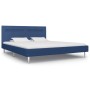 Estructura de cama con LED tela azul 180x200 cm de vidaXL, Camas y somieres - Ref: Foro24-280975, Precio: 162,38 €, Descuento: %
