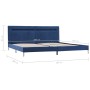 Estructura de cama con LED tela azul 180x200 cm de vidaXL, Camas y somieres - Ref: Foro24-280975, Precio: 162,38 €, Descuento: %