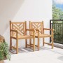 Silla 2 pcs Marrón 60 x 58 x 90 cm Madera de teca maciza en Sillas de jardín | Comprar online en Foru.es