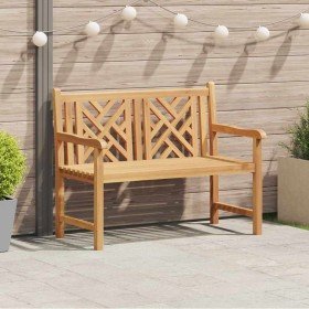 Banco Marrón 114 x 60 x 90 cm Madera de teca maciza en Bancos de jardín | Comprar online en Foru.es