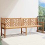 Banco Marrón 228 x 60 x 90 cm Madera de teca maciza en Bancos de jardín | Comprar online en Foru.es