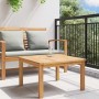 Mesa de Café Marrón 60 x 60 x 36 cm Madera de teca maciza en Mesas de jardín | Comprar online en Foru.es