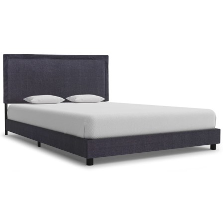 Estructura de cama de tela gris oscura 140x200 cm de vidaXL, Camas y somieres - Ref: Foro24-280983, Precio: 185,15 €, Descuen...