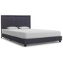 Estructura de cama de tela gris oscura 140x200 cm de vidaXL, Camas y somieres - Ref: Foro24-280983, Precio: 185,15 €, Descuen...