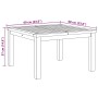 Mesa de Café Marrón 60 x 60 x 36 cm Madera de teca maciza en Mesas de jardín | Comprar online en Foru.es