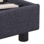 Estructura de cama de tela gris oscura 140x200 cm de vidaXL, Camas y somieres - Ref: Foro24-280983, Precio: 185,15 €, Descuen...