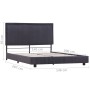 Estructura de cama de tela gris oscura 140x200 cm de vidaXL, Camas y somieres - Ref: Foro24-280983, Precio: 185,15 €, Descuen...