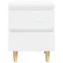 Bedside table with white pine wood legs with gloss finish 40x35x50cm by vidaXL, Nightstands - Ref: Foro24-805863, Price: 58,8...