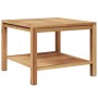 Mesa de Café Marrón 60 x 60 x 45 cm Madera de teca maciza en Mesas de jardín | Comprar online en Foru.es