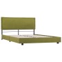 Estructura de cama de tela verde 140x200 cm de vidaXL, Camas y somieres - Ref: Foro24-280998, Precio: 150,28 €, Descuento: %
