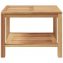 Mesa de Café Marrón 60 x 60 x 45 cm Madera de teca maciza en Mesas de jardín | Comprar online en Foru.es