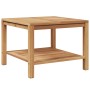 Mesa de Café Marrón 60 x 60 x 45 cm Madera de teca maciza en Mesas de jardín | Comprar online en Foru.es