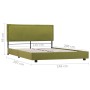 Estructura de cama de tela verde 140x200 cm de vidaXL, Camas y somieres - Ref: Foro24-280998, Precio: 150,28 €, Descuento: %