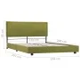 Green fabric bed frame 140x200 cm by vidaXL, Beds and slatted bases - Ref: Foro24-280998, Price: 147,79 €, Discount: %