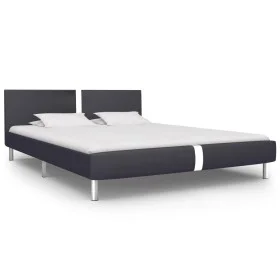 Black synthetic leather bed frame 120x200 cm by vidaXL, Beds and slatted bases - Ref: Foro24-280827, Price: 134,14 €, Discoun...
