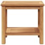 Mesa de Café Marrón 50 x 35 x 45 cm Madera de teca maciza en Mesas de jardín | Comprar online en Foru.es