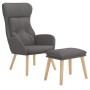 Sillón de relax con taburete tela gris oscuro de vidaXL, Sillones - Ref: Foro24-3097751, Precio: 145,07 €, Descuento: %