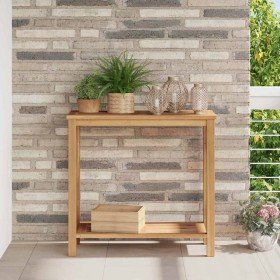 Mesa Consola Marrón 85 x 35 x 75 cm Madera de teca maciza en Mesas de jardín | Comprar online en Foru.es